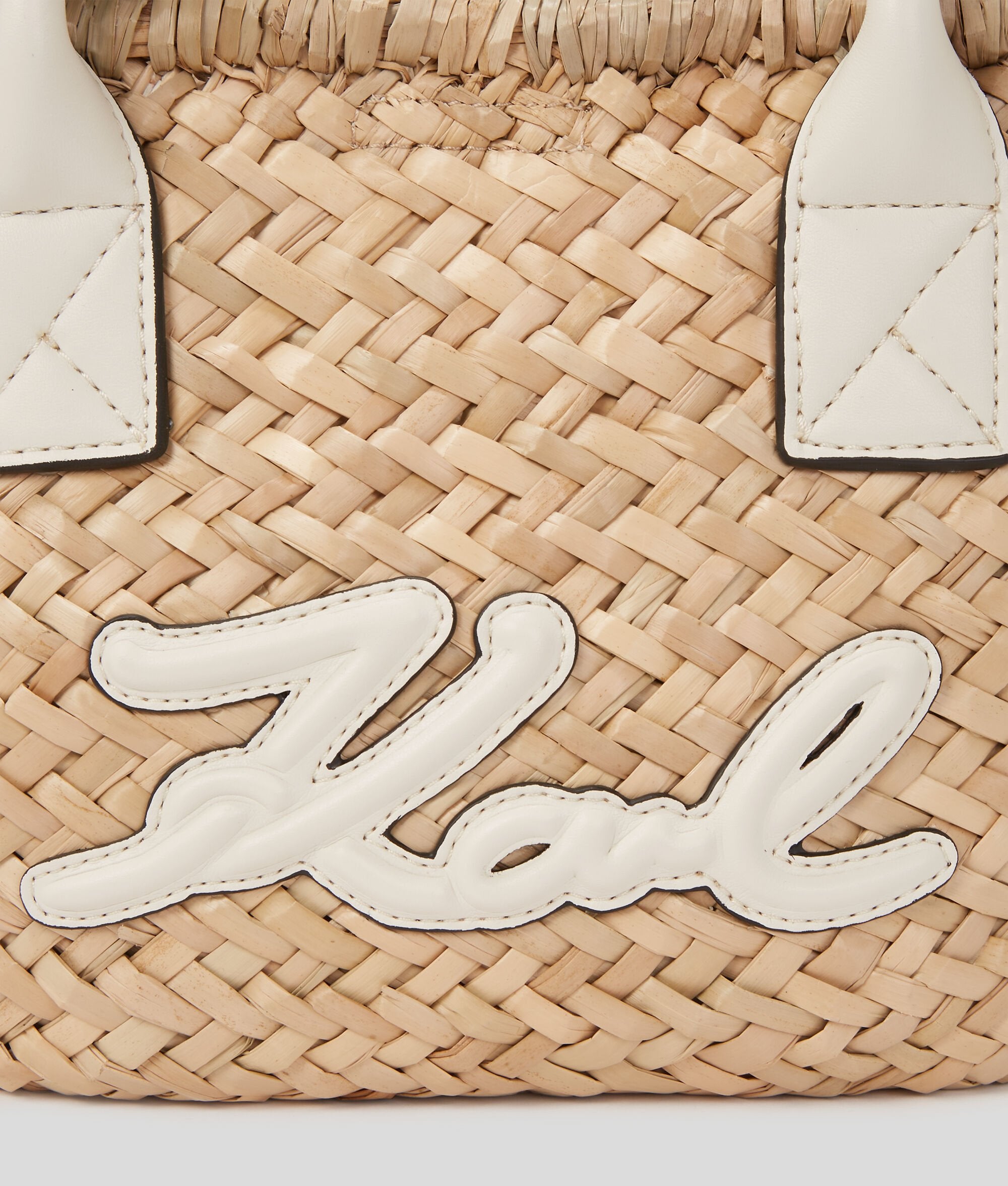 K/Signature Small Raffia Tote Bag Natural - Cementhe Natural - Cementhe