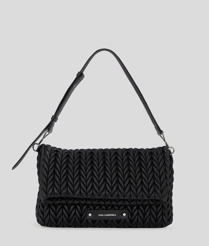 K/Weave Large Shoulder Bag Black-Nickel Black-Nickel