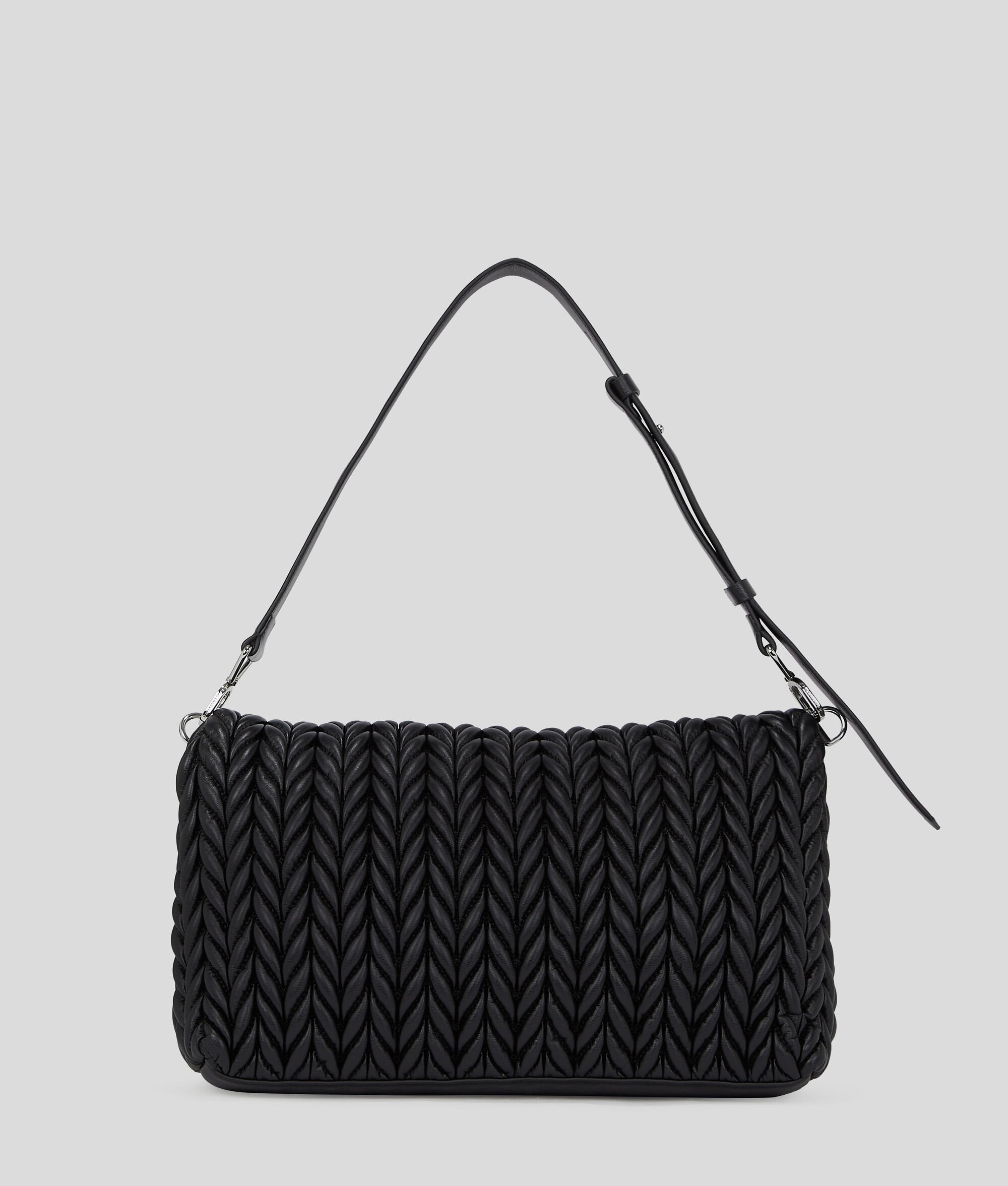 K/Weave Large Shoulder Bag Black-Nickel Black-Nickel
