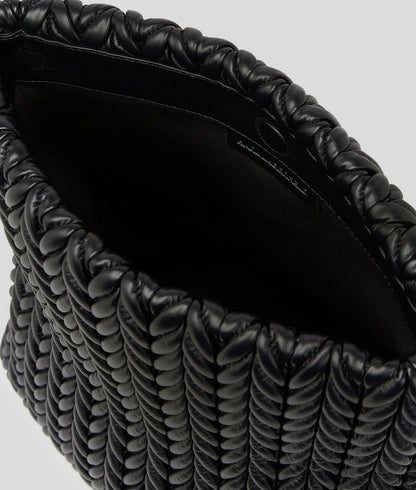 KarlLagerfeld Kweave Large Shoulder Bag Black-Nickel