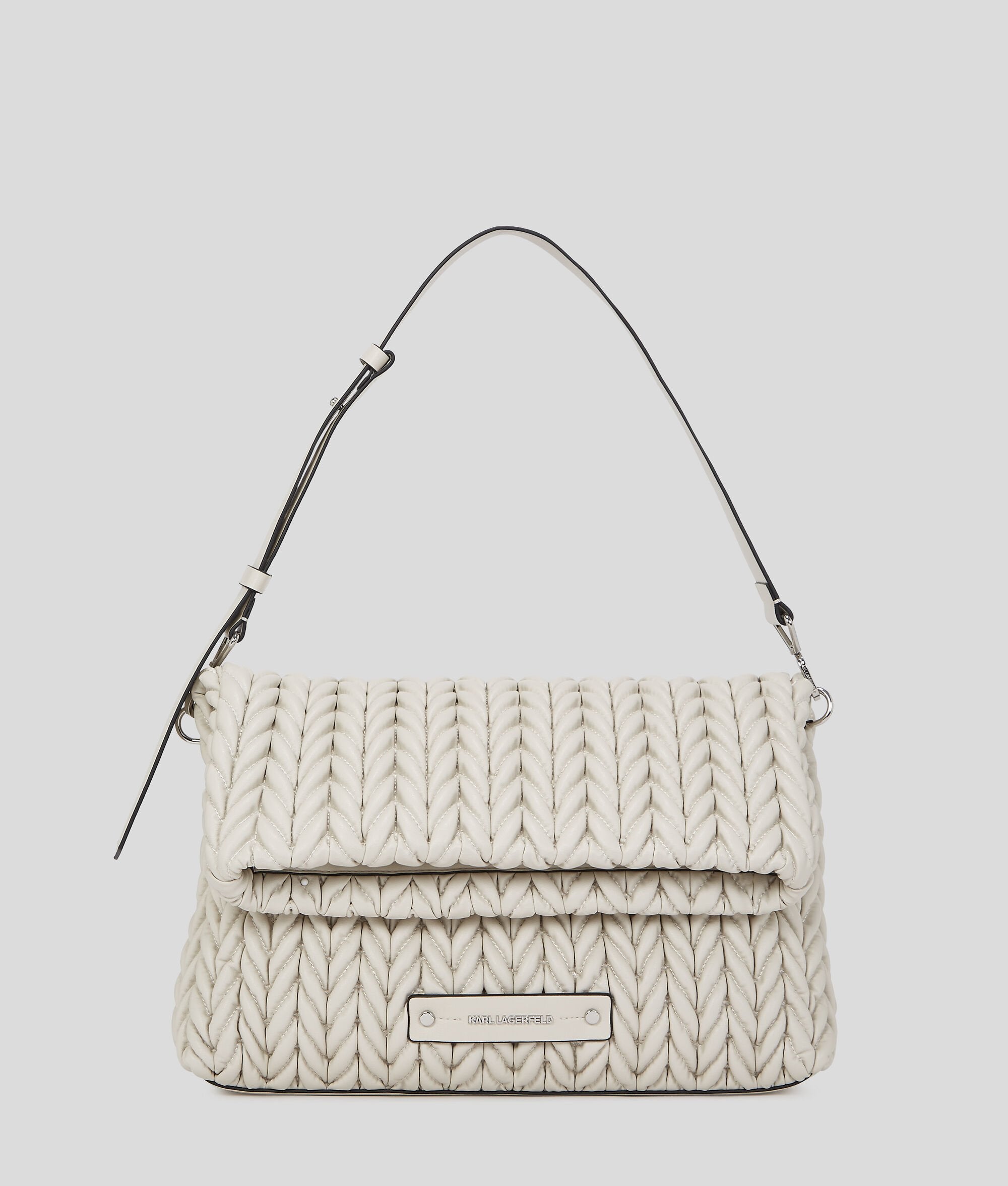 K/Weave Large Shoulder Bag Cement Cement