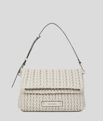 K/Weave Large Shoulder Bag Cement Cement
