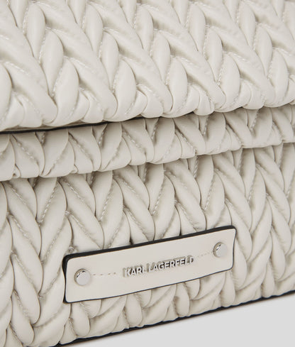 K/Weave Large Shoulder Bag Cement Cement