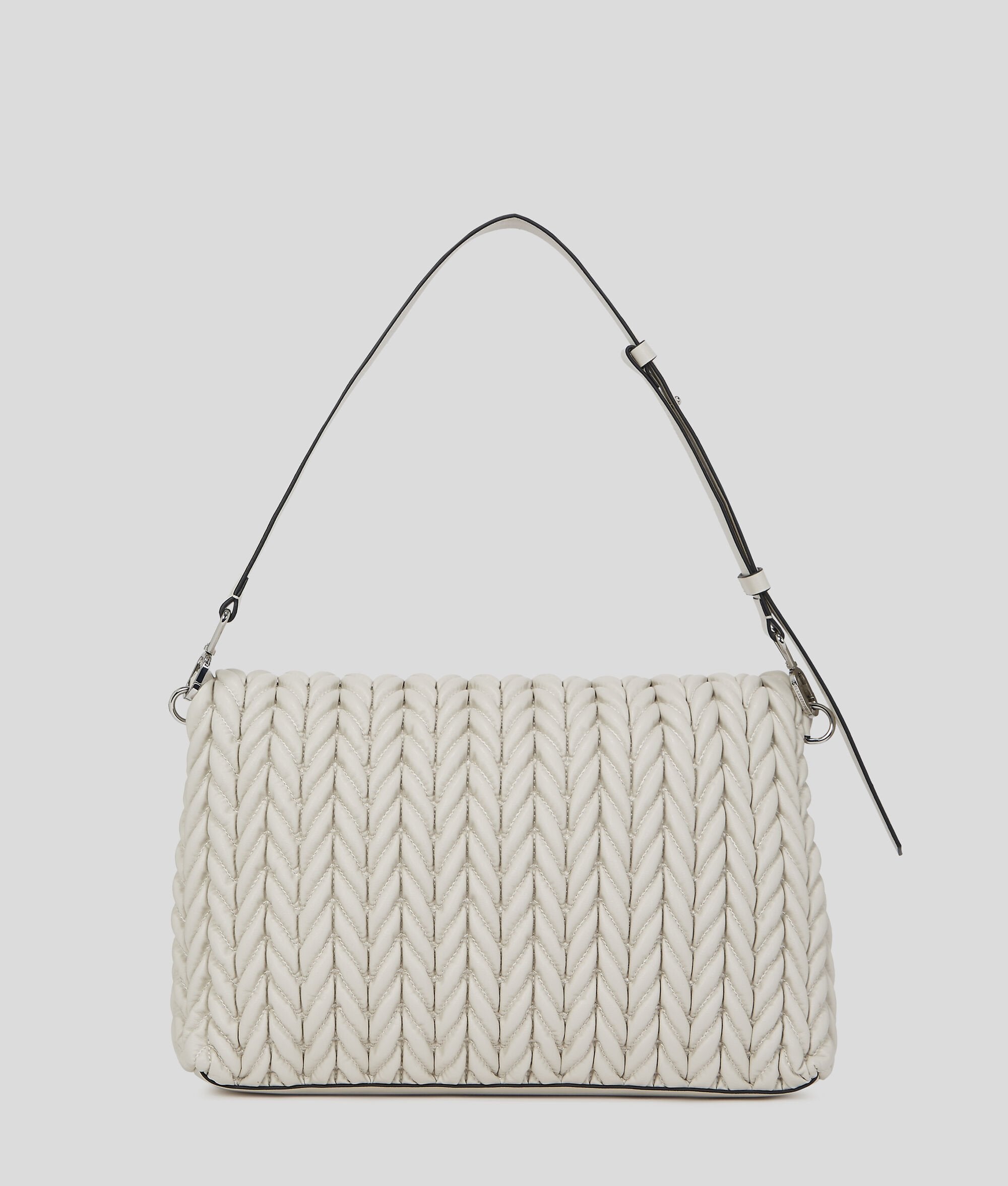 K/Weave Large Shoulder Bag Cement Cement