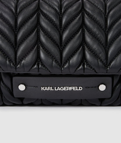 KarlLagerfeld Kweave Crossbody Bag Black-Nickel