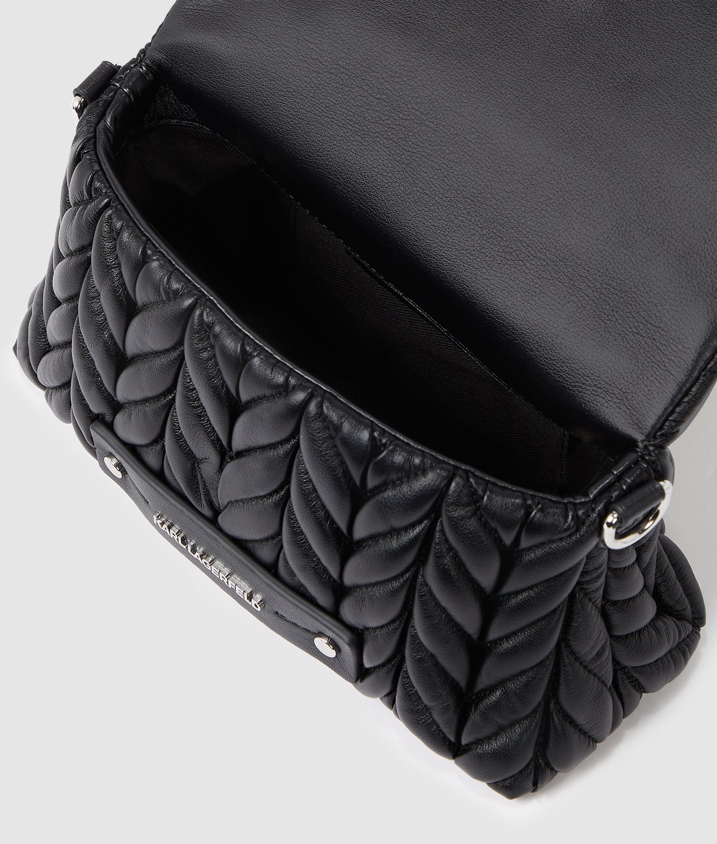 KarlLagerfeld Kweave Crossbody Bag Black-Nickel
