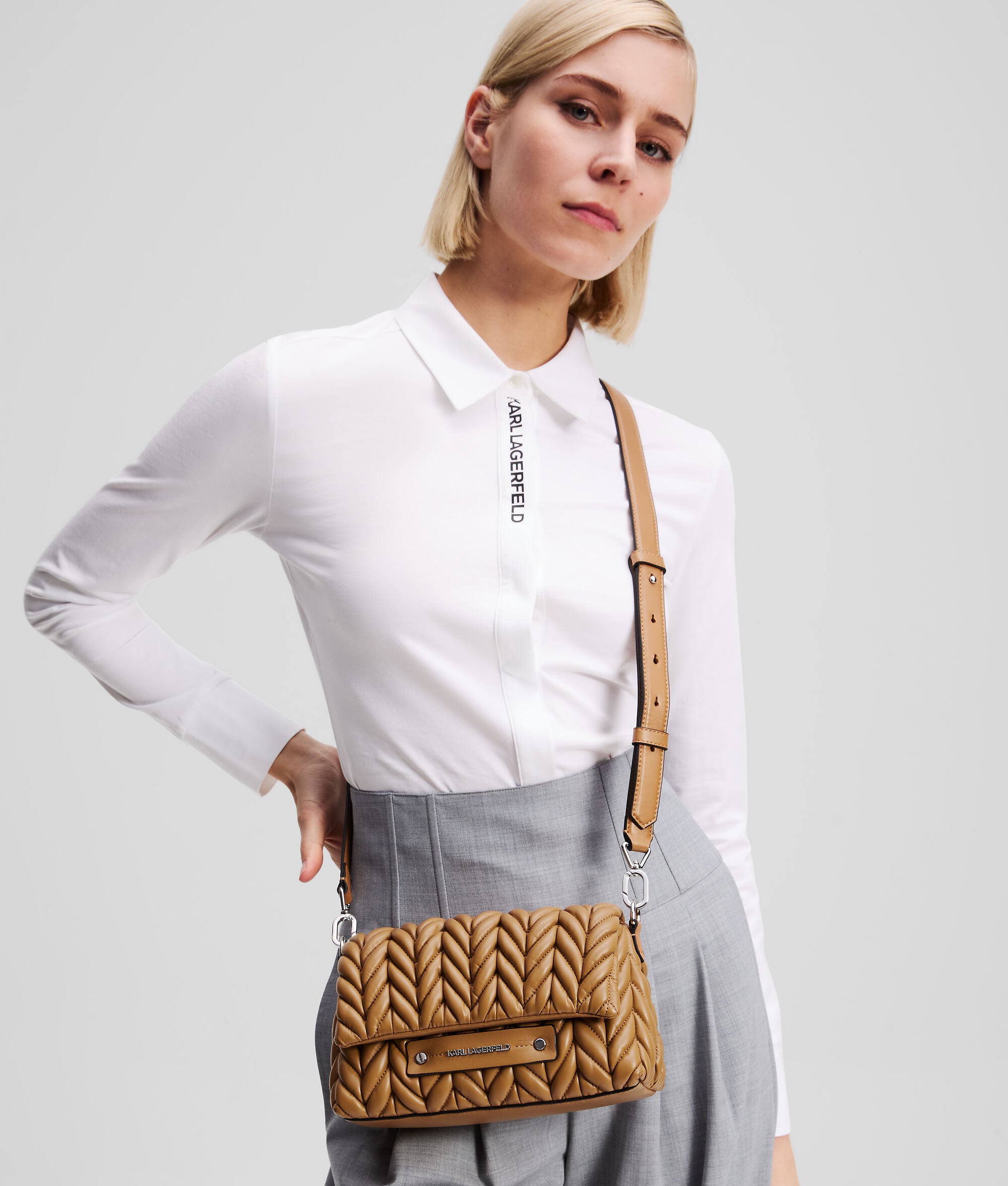 K/Weave Crossbody Bag Caramel Caramel