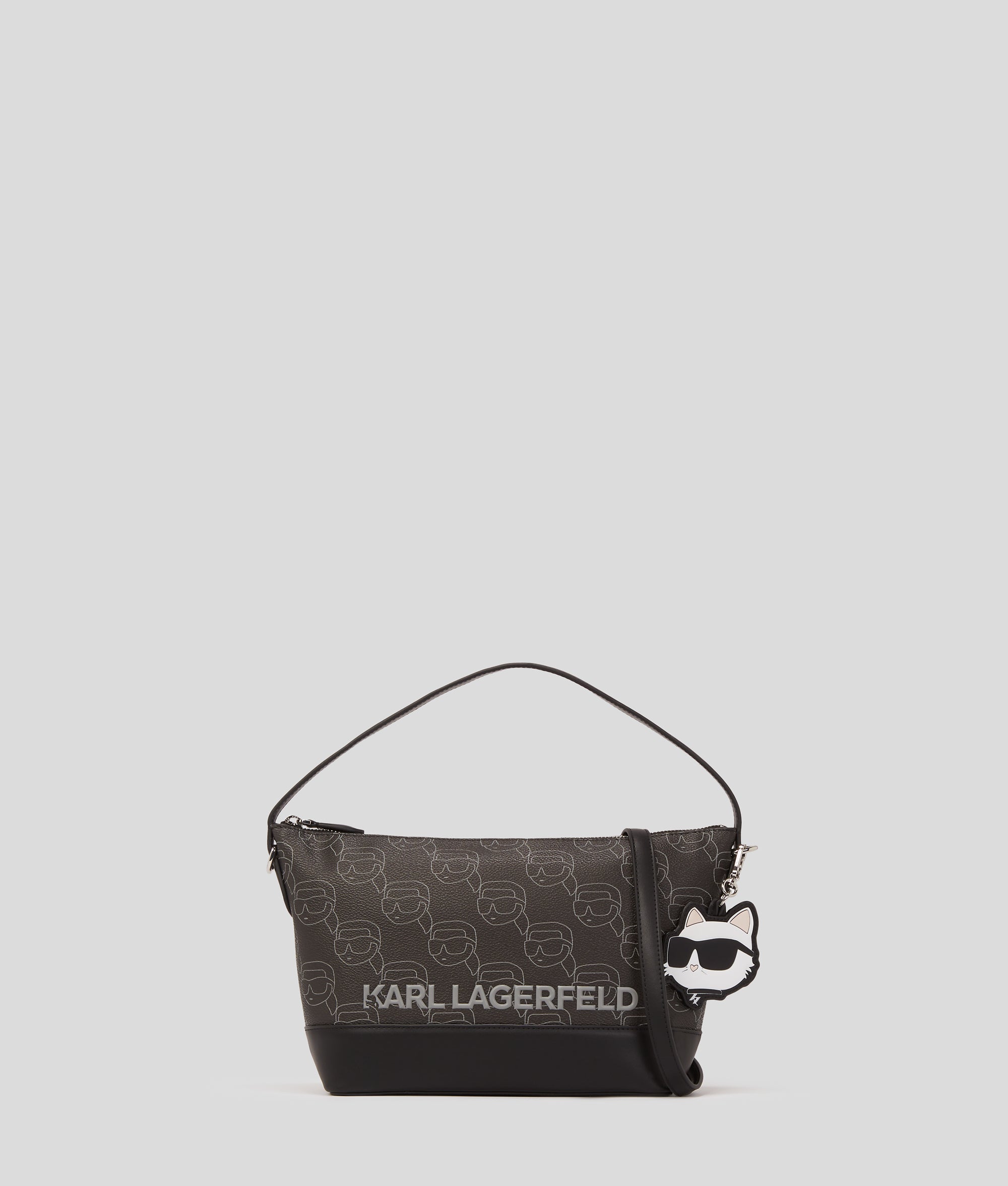 KarlLagerfeld Ikon Crossbody Bag Nft All Over Pattern Black