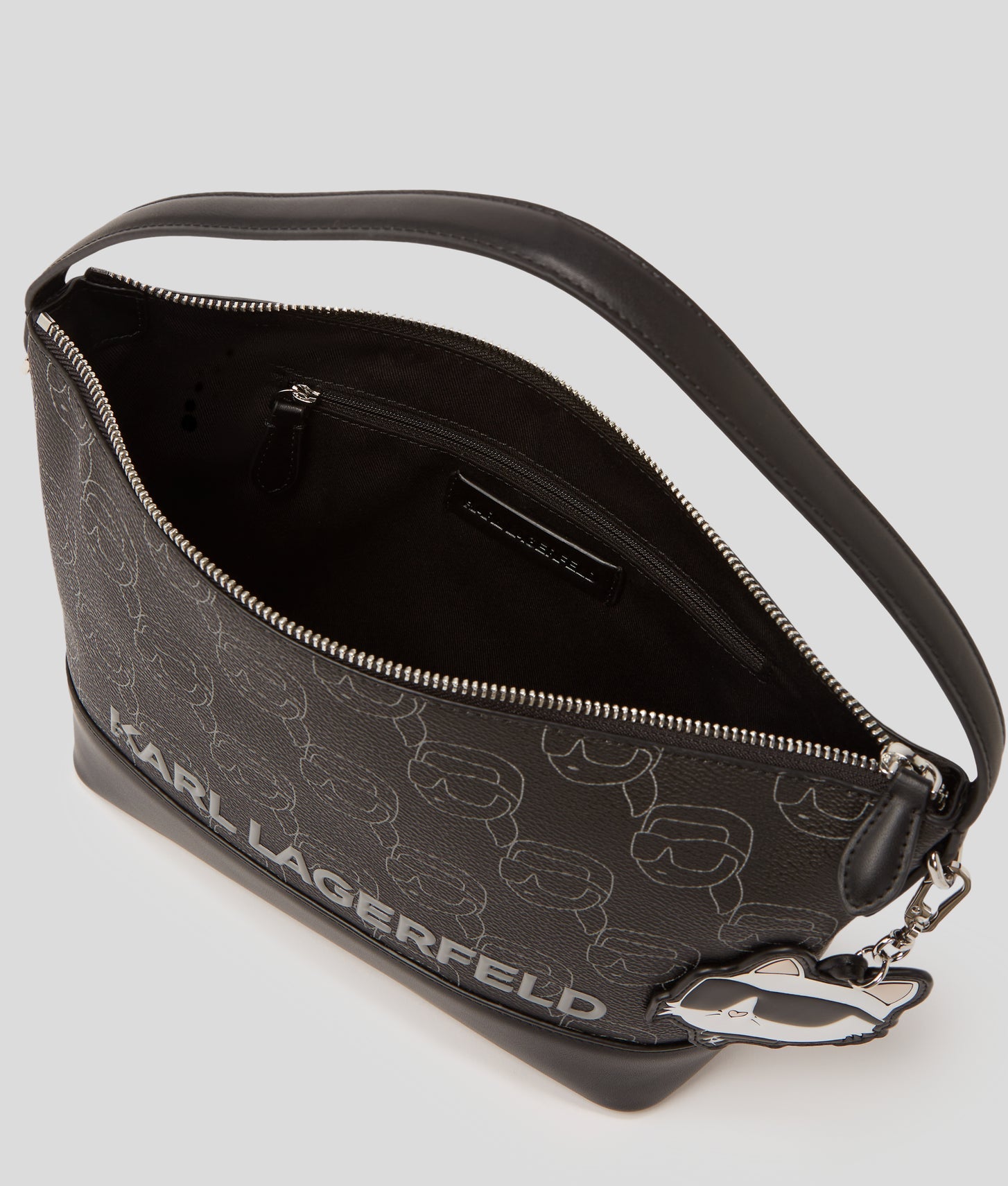 KarlLagerfeld Ikon Crossbody Bag Nft All Over Pattern Black