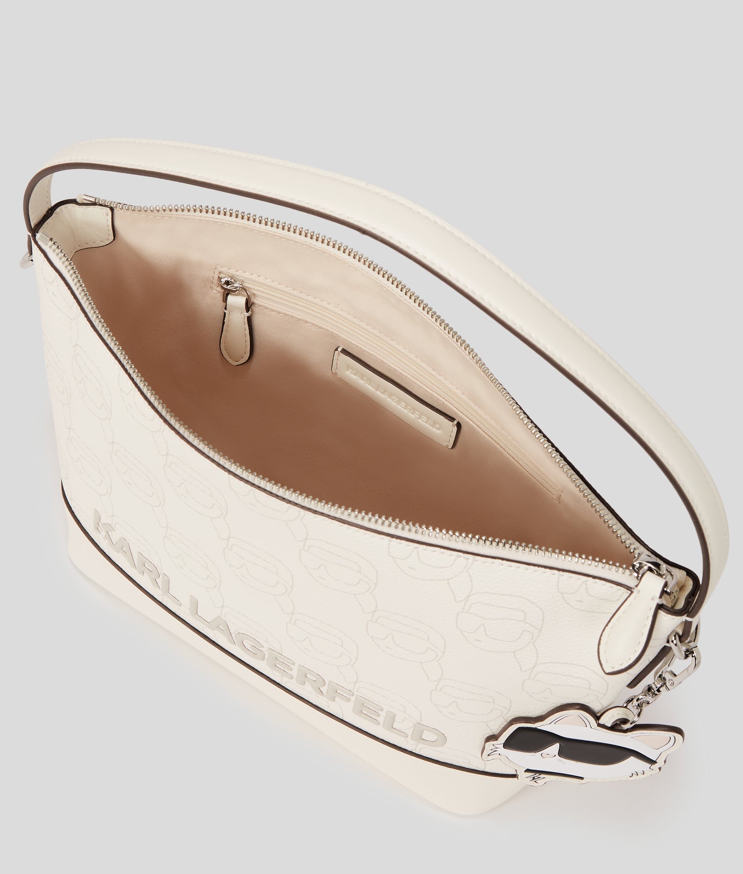 KarlLagerfeld Ikon Crossbody Bag Off White Nft All Over Print