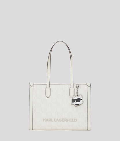 KarlLagerfeld Ikon Medium Tote Bag Off White Nft All Over Print