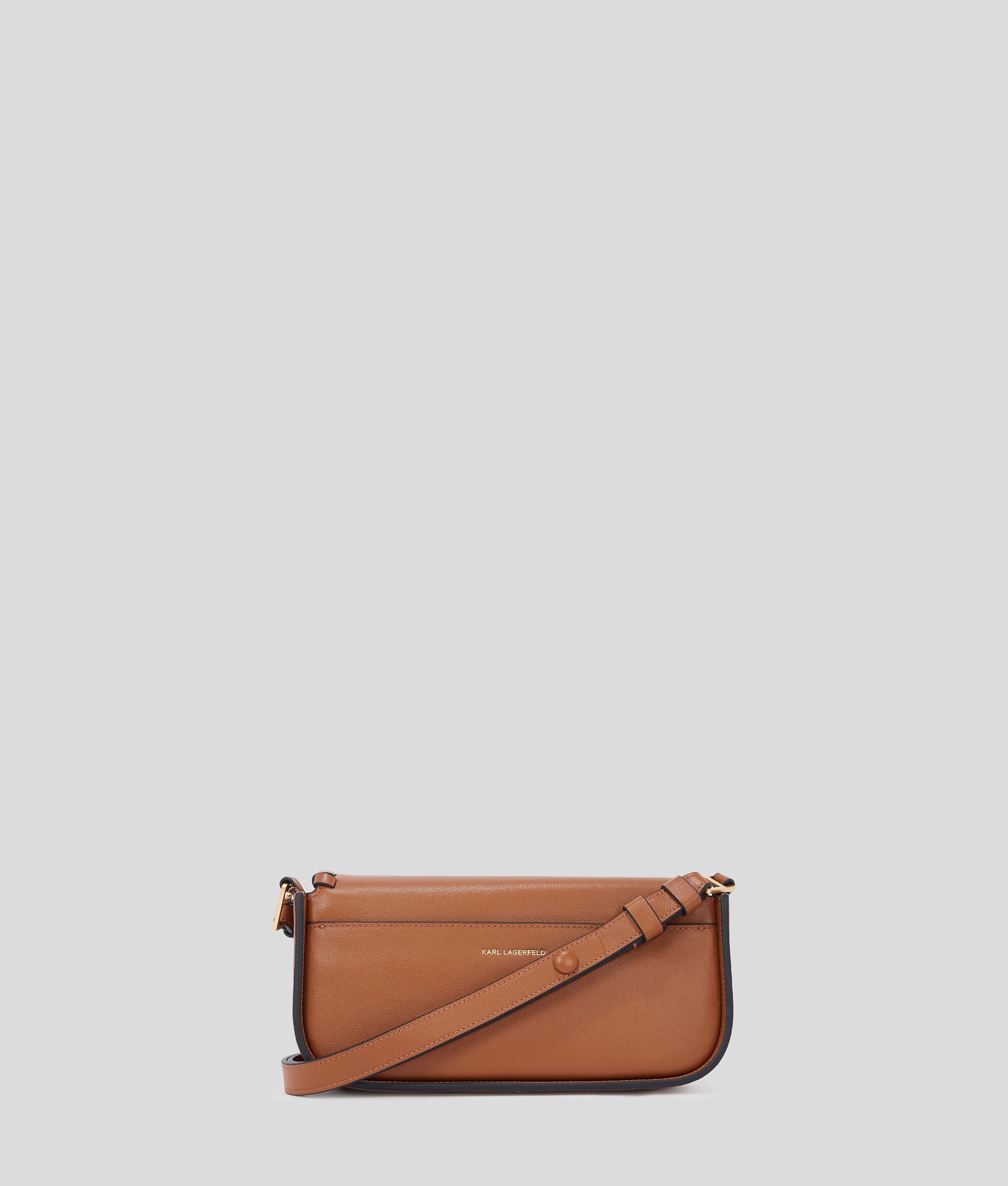 K/Signature Whipstitch Crossbody Bag Dark Tan Dark Tan