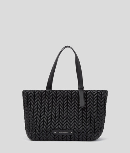 KarlLagerfeld Kweave Large Tote Bag Black-Nickel