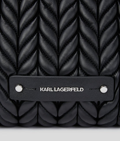 KarlLagerfeld Kweave Large Tote Bag Black-Nickel
