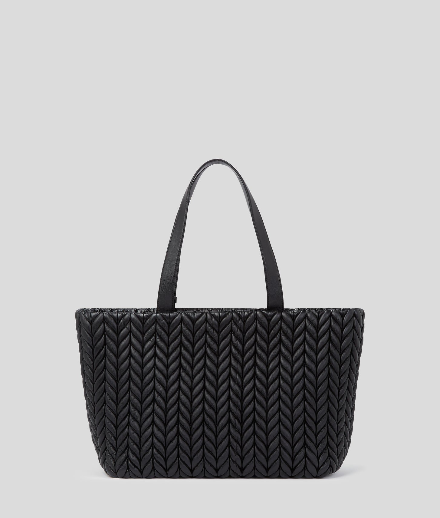 KarlLagerfeld Kweave Large Tote Bag Black-Nickel