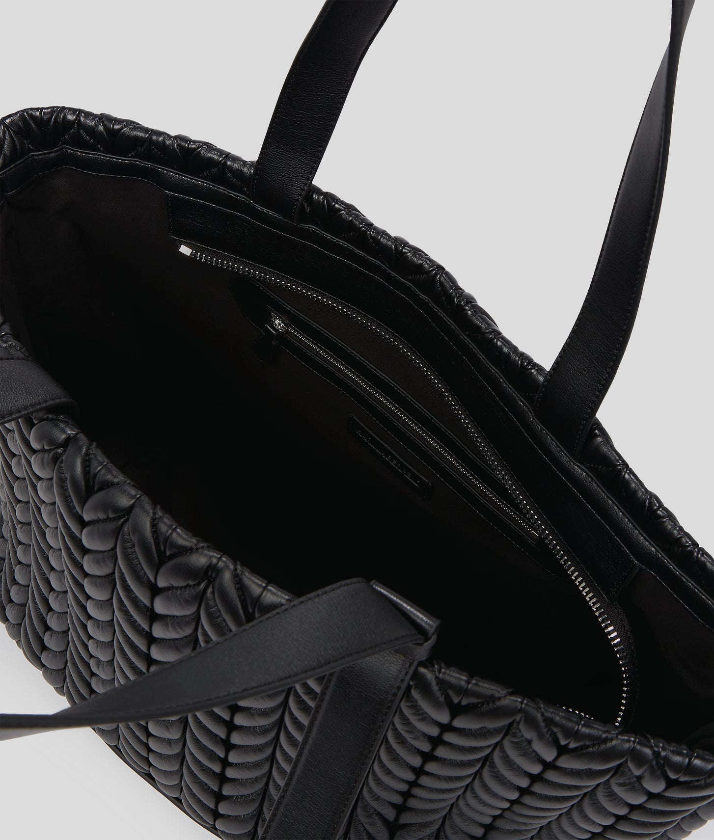 KarlLagerfeld Kweave Large Tote Bag Black-Nickel