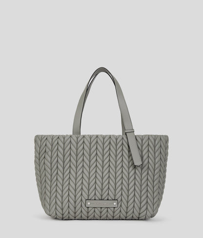 KarlLagerfeld Kweave Large Tote Bag Cloud Grey