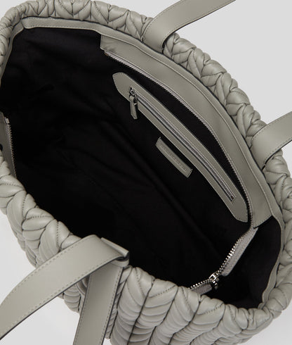 KarlLagerfeld Kweave Large Tote Bag Cloud Grey
