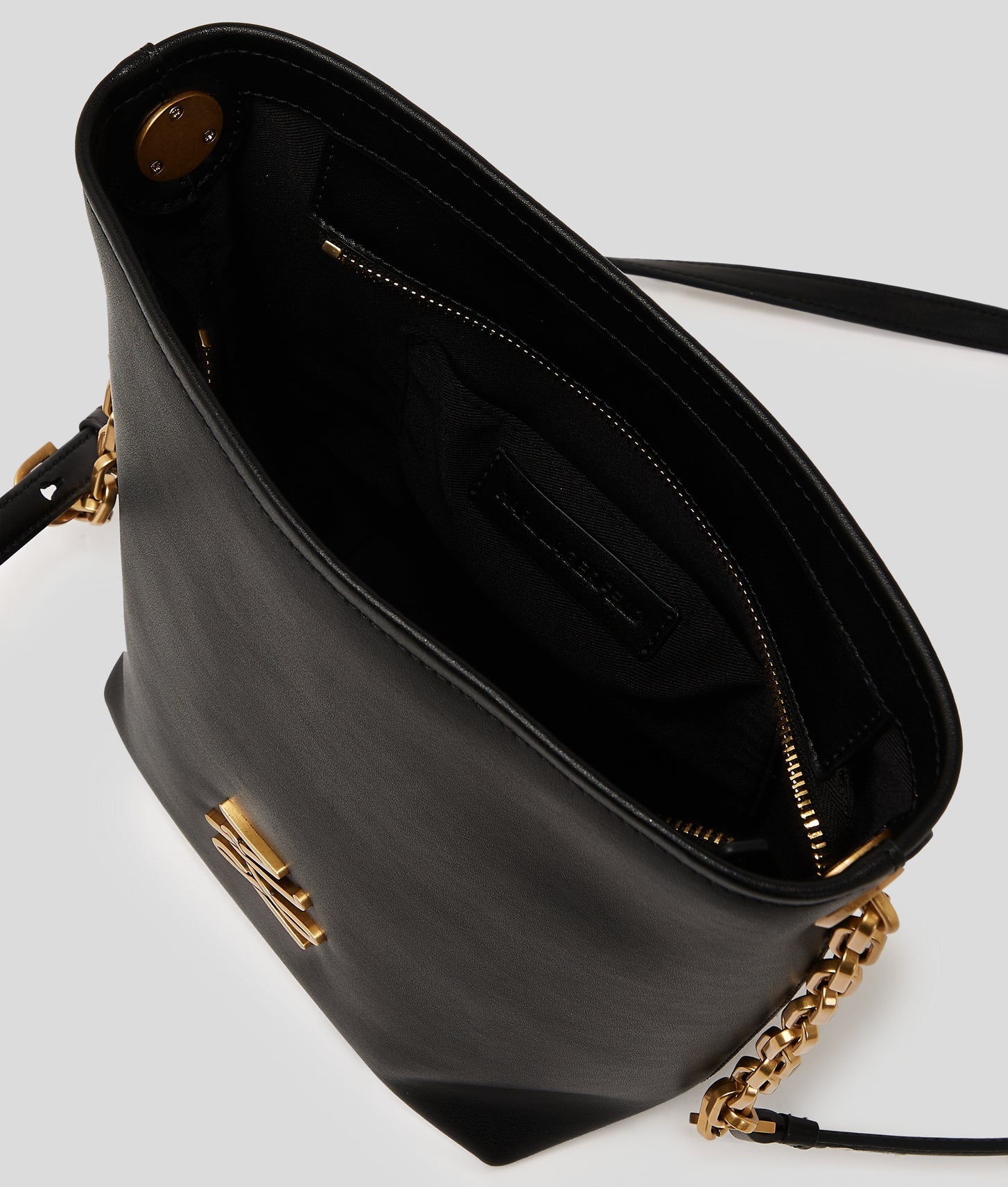 KarlLagerfeld Kautograph Small Bucket Bag Black/Gold