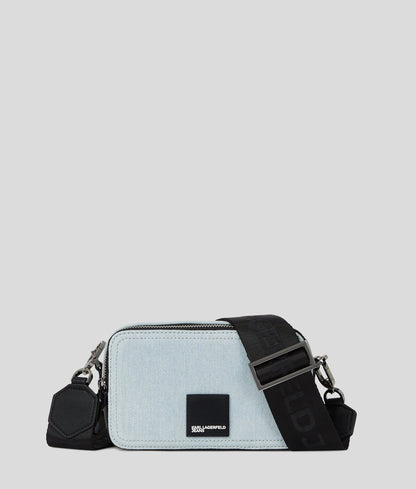 KarlLagerfeld Box Logo Denim Camera Bag Light Blue
