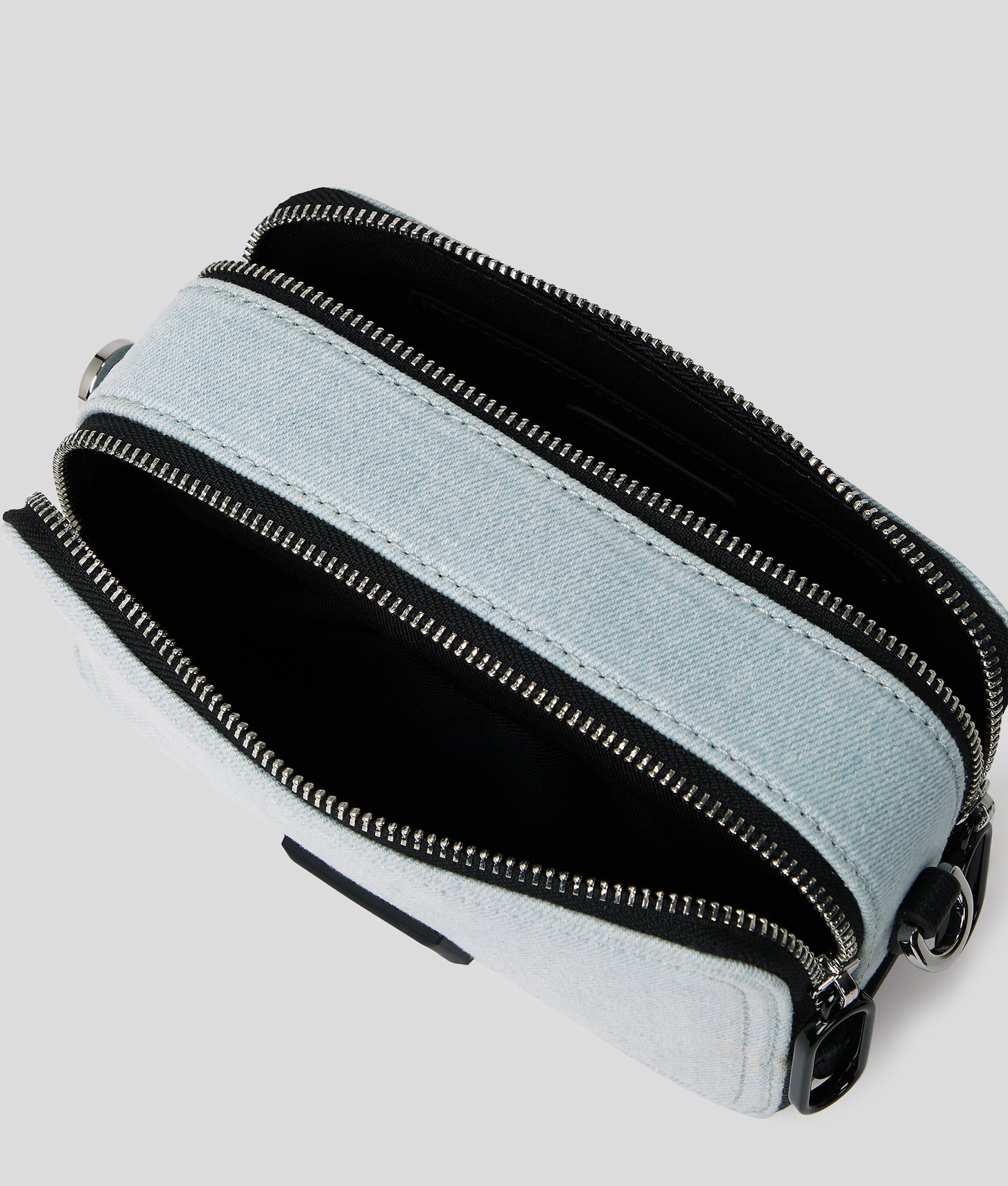 KarlLagerfeld Box Logo Denim Camera Bag Light Blue
