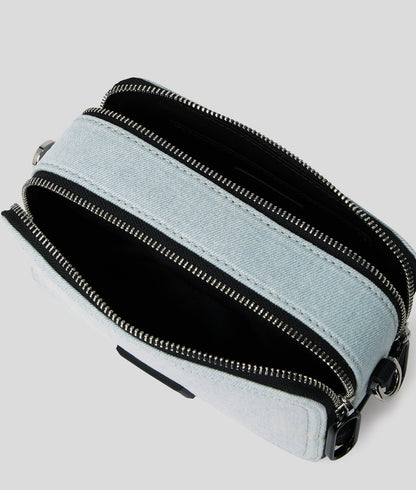 KarlLagerfeld Box Logo Denim Camera Bag Light Blue