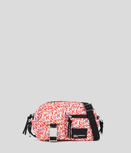 Monogram Utility Nylon Crossbody Bag Red All Over Monogram Print Red All Over Monogram Print