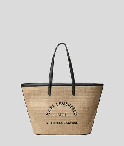 Rue St-Guillaume Raffia Tote Bag Natural Natural