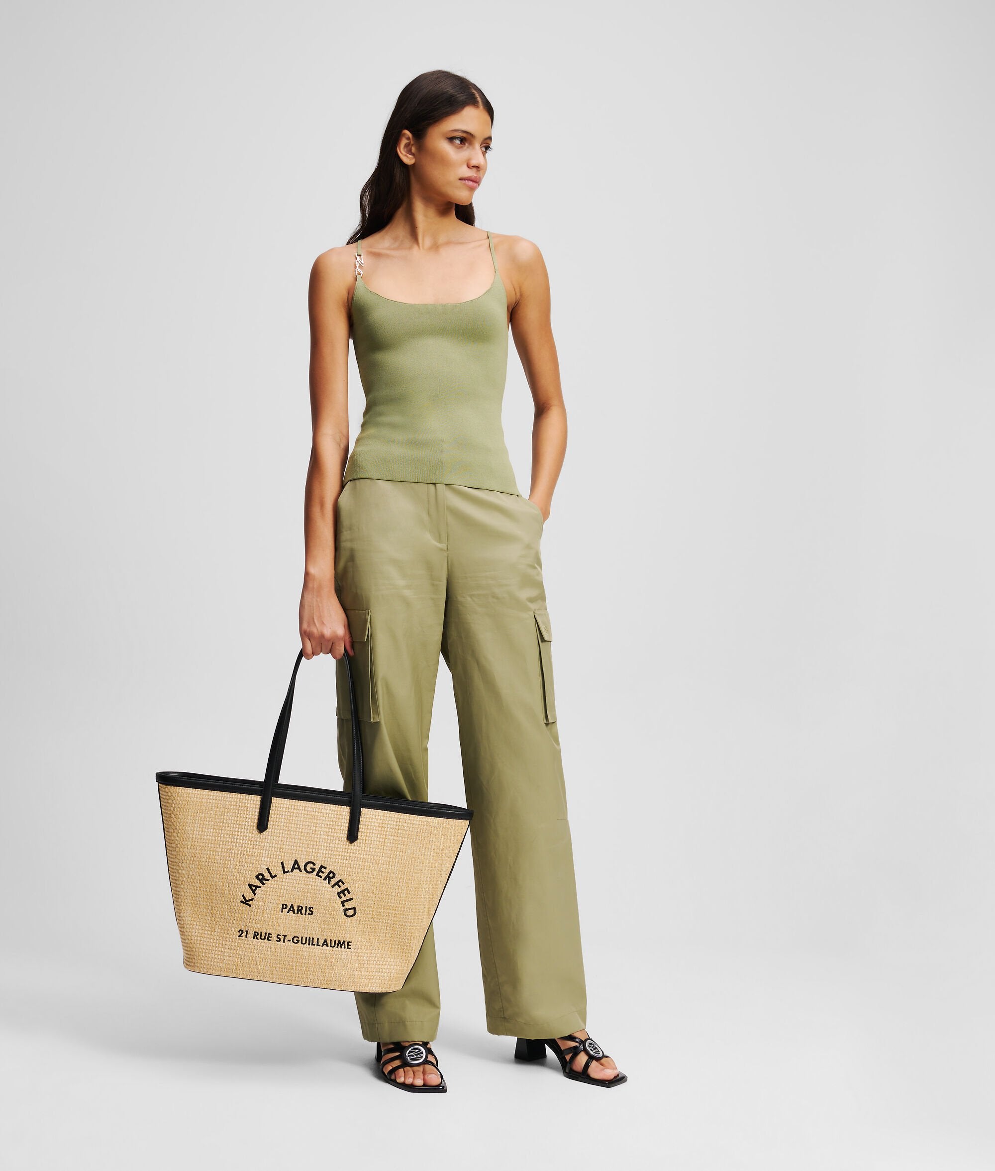 Rue St-Guillaume Raffia Tote Bag Natural Natural