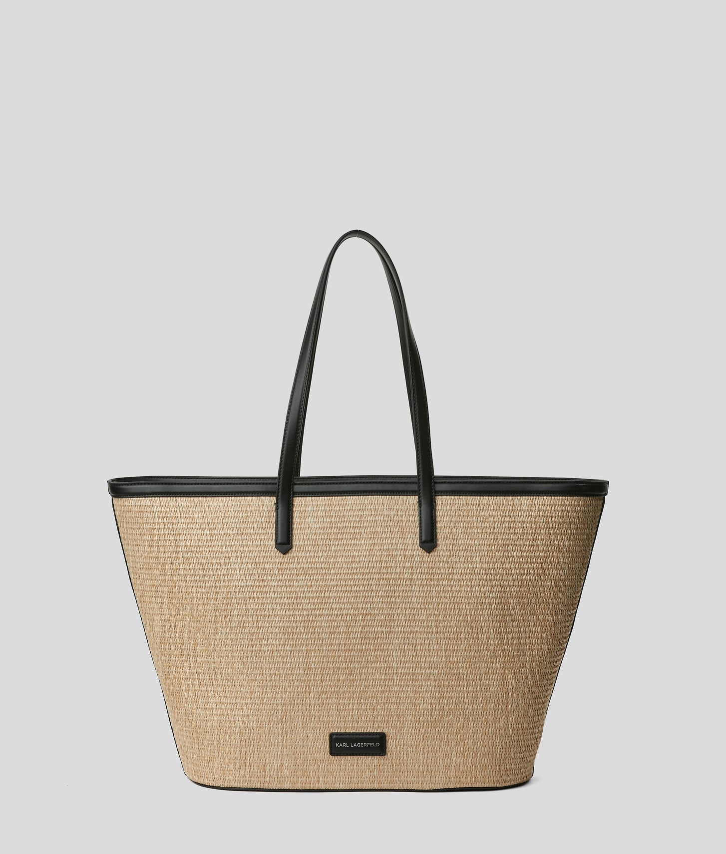 KarlLagerfeld Rue St-Guillaume Woven Tote Bag Natural