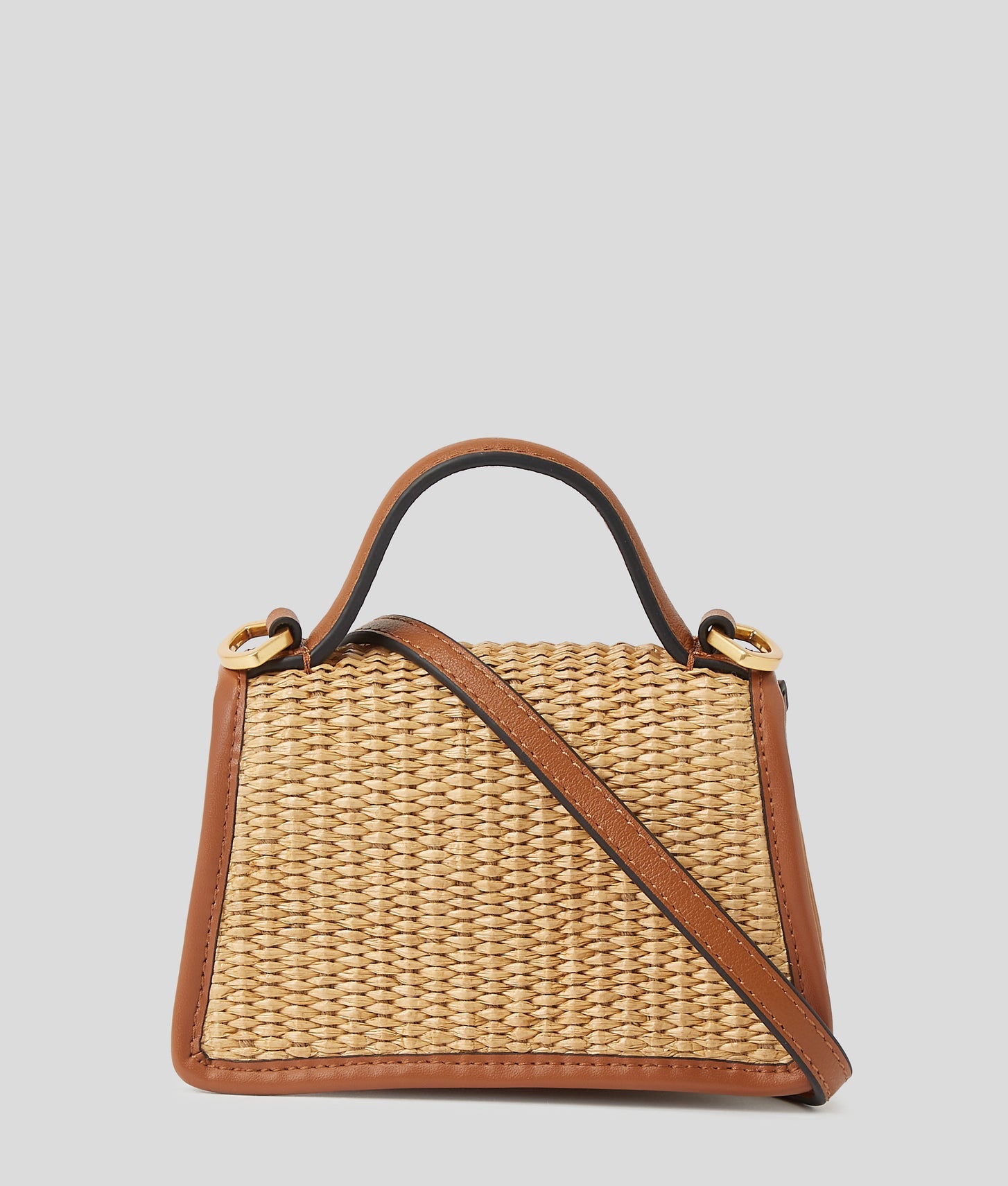 KarlLagerfeld Ksignature Woven Nano Bag Natural-Tan