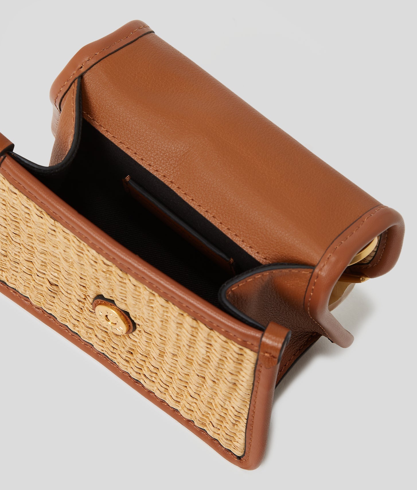 KarlLagerfeld Ksignature Woven Nano Bag Natural-Tan