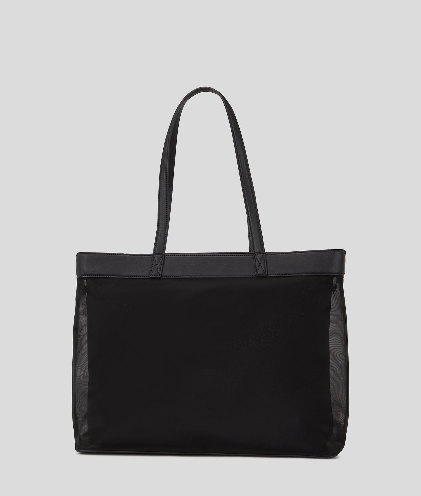 KarlLagerfeld Logo Mesh Beach Tote Bag Black