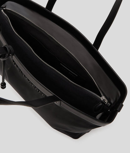 KarlLagerfeld Logo Mesh Beach Tote Bag Black