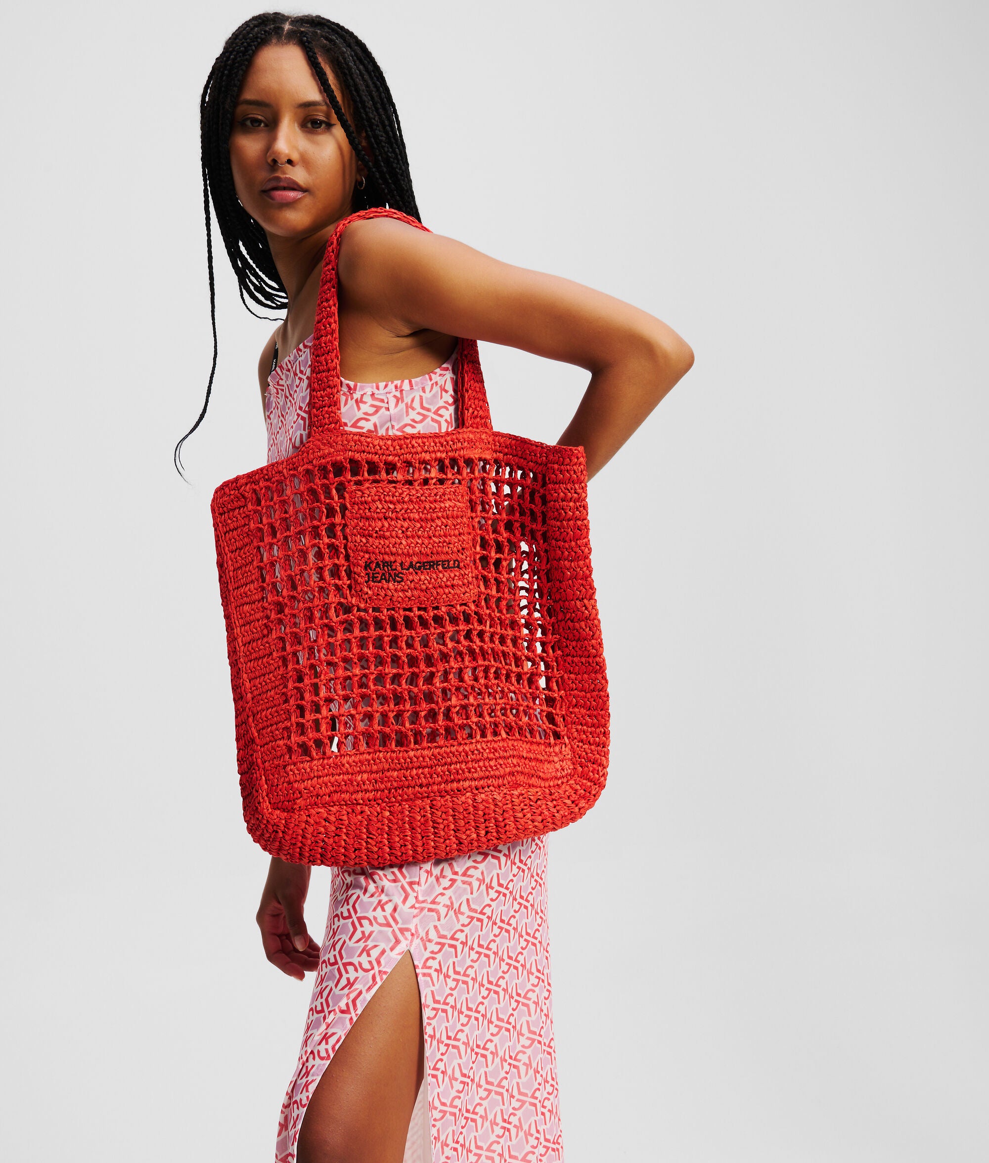 Raffia Shopper Poinciana Poinciana