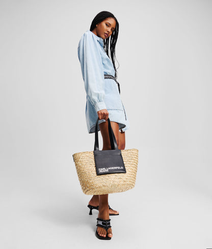 Raffia Tote Bag Natural/Black Natural/Black