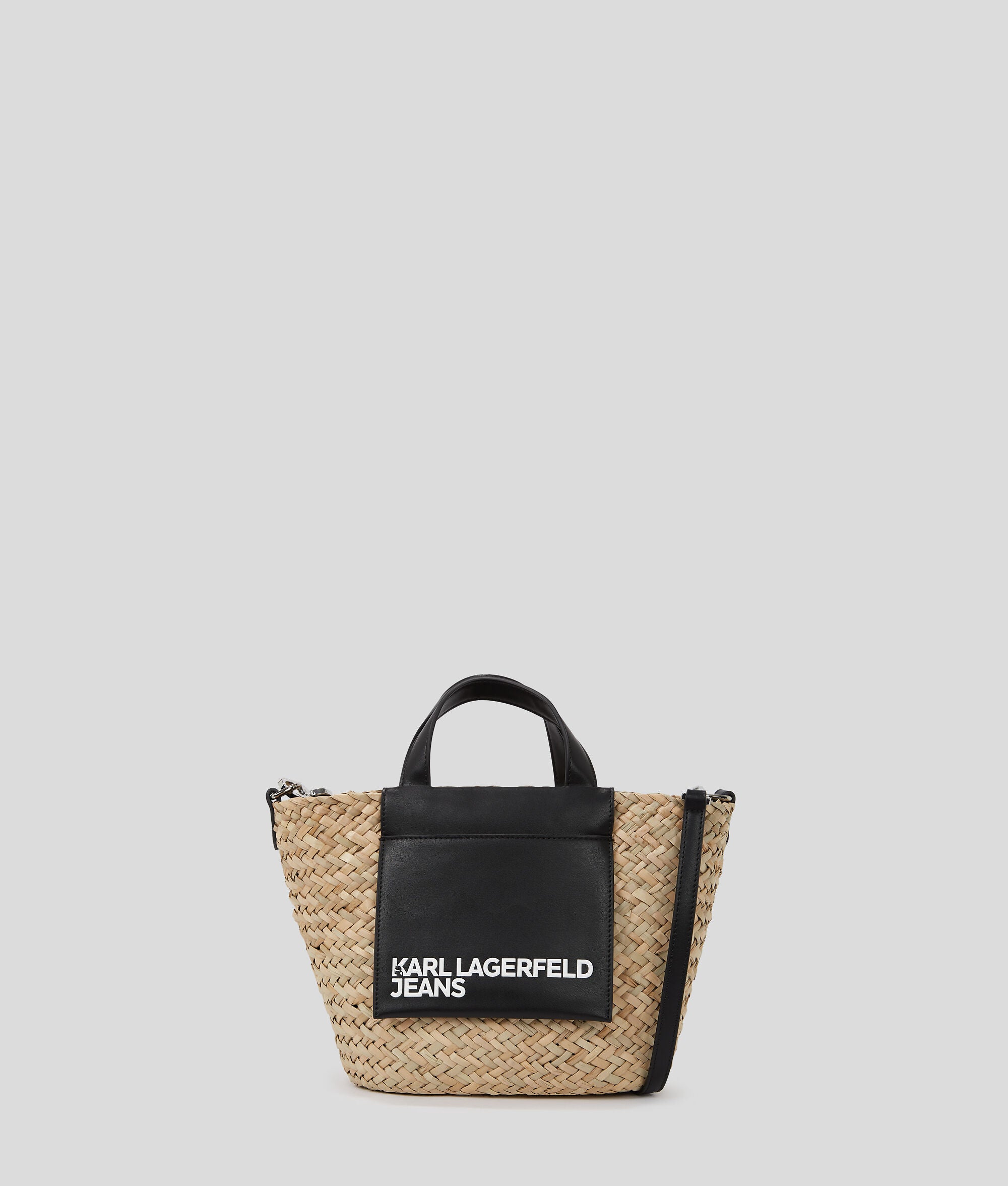 Mini Raffia Tote Bag Natural/Black Natural/Black