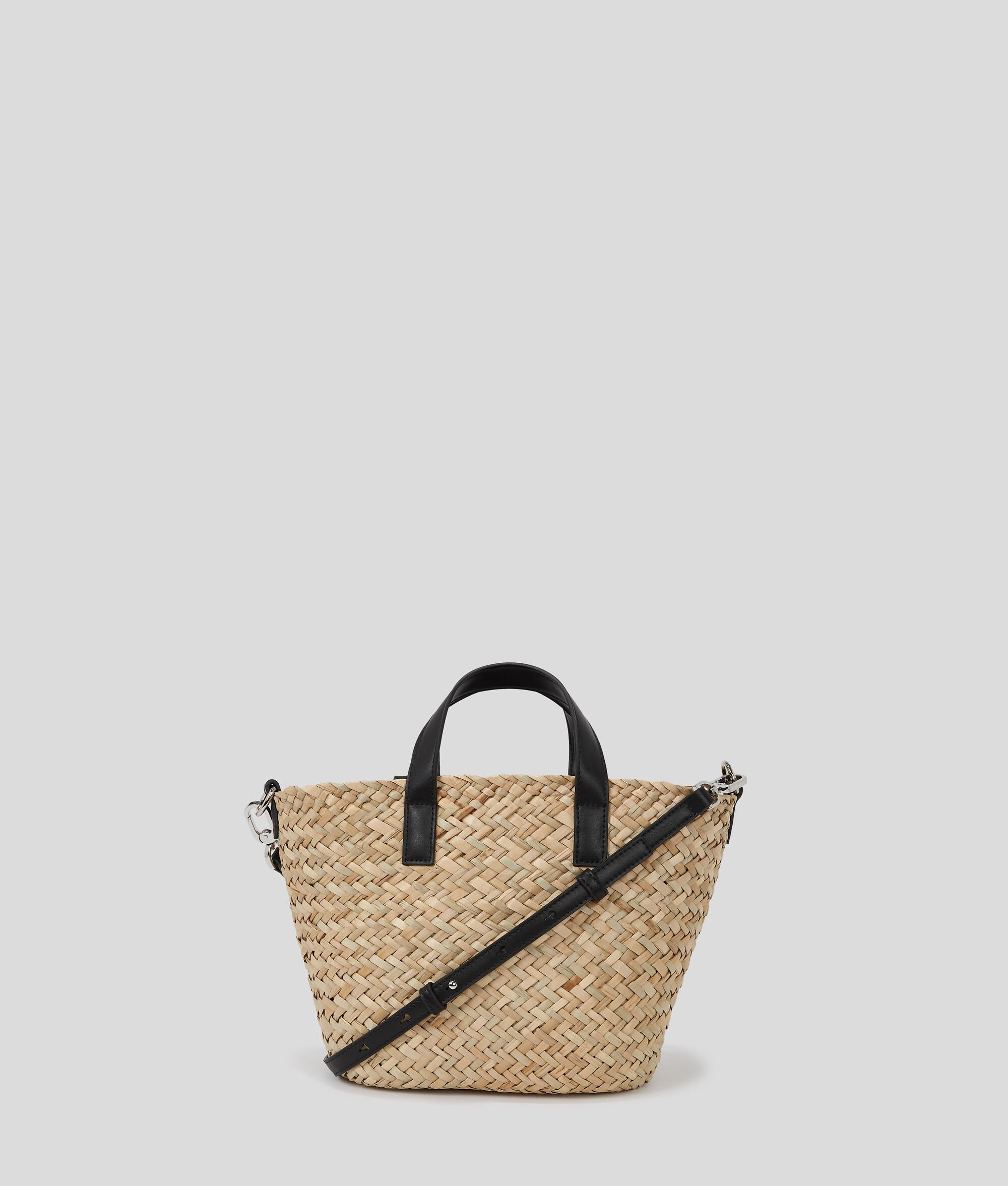 Mini Raffia Tote Bag Natural/Black Natural/Black