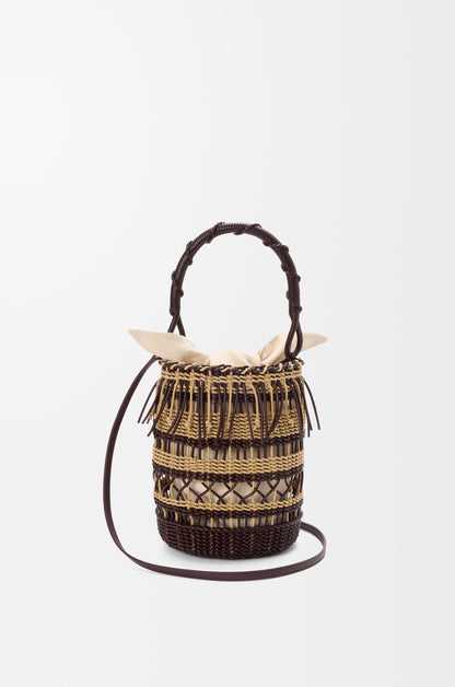 Loewe Bucket in cord and leather