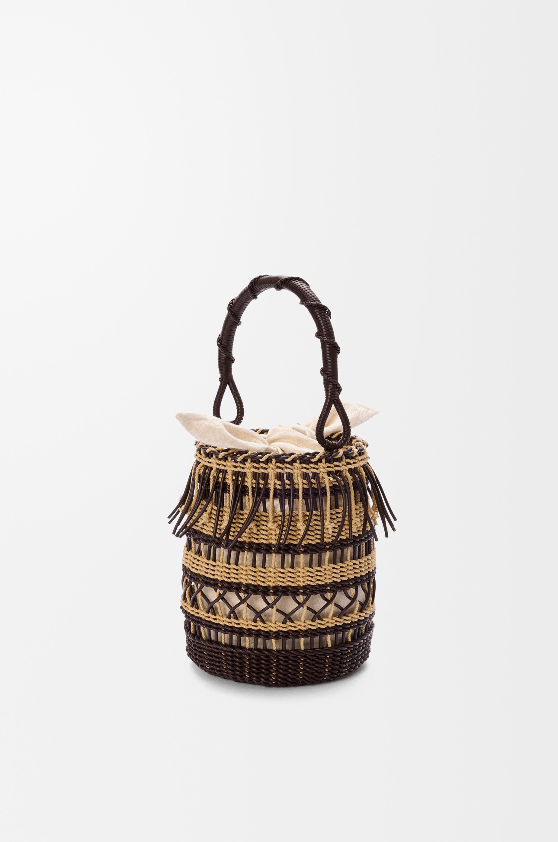 Loewe Bucket in cord and leather