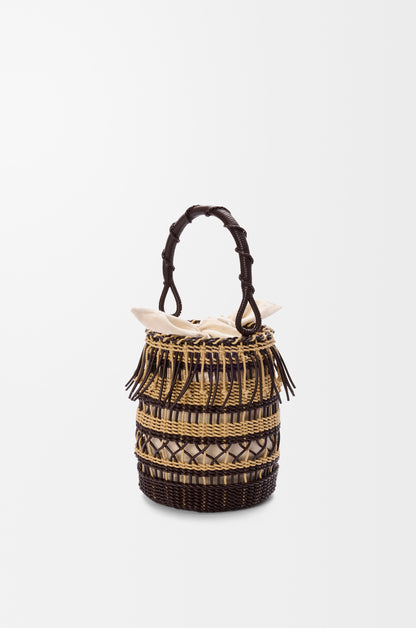 Loewe Bucket in cord and leather