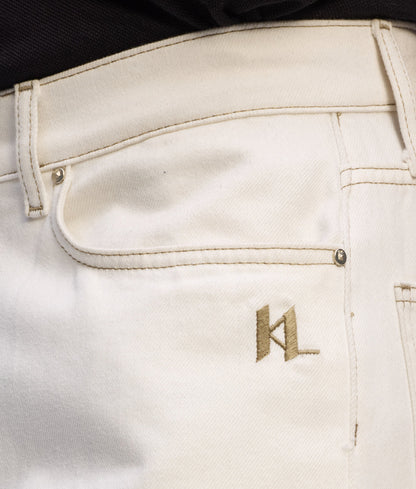 Karl Lagerfeld Monogram Linen Shirt Twilight Blue