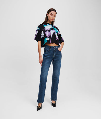 KarlLagerfeld Logo Denim Shopper Washed Mid Blue