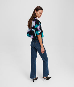 KarlLagerfeld Logo Denim Shopper Washed Mid Blue