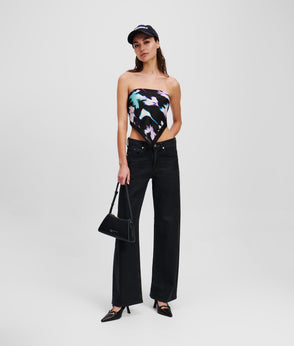 KarlLagerfeld Utility Coated Denim Backpack Coated Black Denim