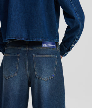 KarlLagerfeld Utility Canvas Shoulder Bag Beige/Black