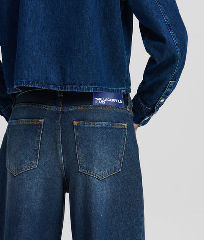 KarlLagerfeld Utility Canvas Bucket Bag Beige/Black