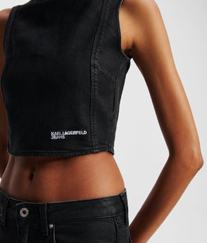 KarlLagerfeld Klj Box Logo Half-Moon Shoulder Bag Black