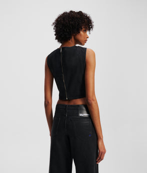 KarlLagerfeld Klj Box Logo Half-Moon Shoulder Bag Black