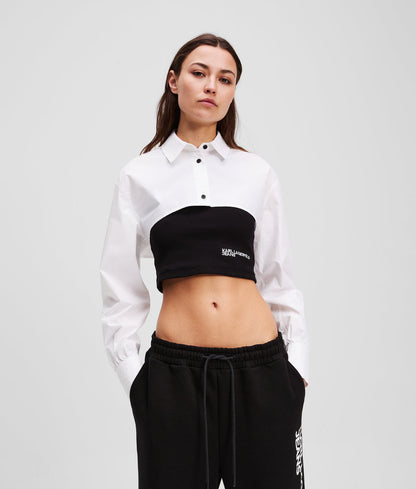 KarlLagerfeld Nylon Mini Backpack White/Black